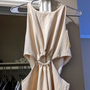 Nude cutout dress